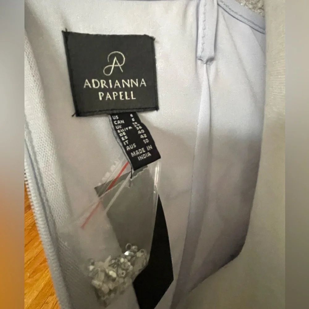 Adrianna Papell Plus Beaded Mesh Sheath Dress New With Tag - Picture 5 of 8